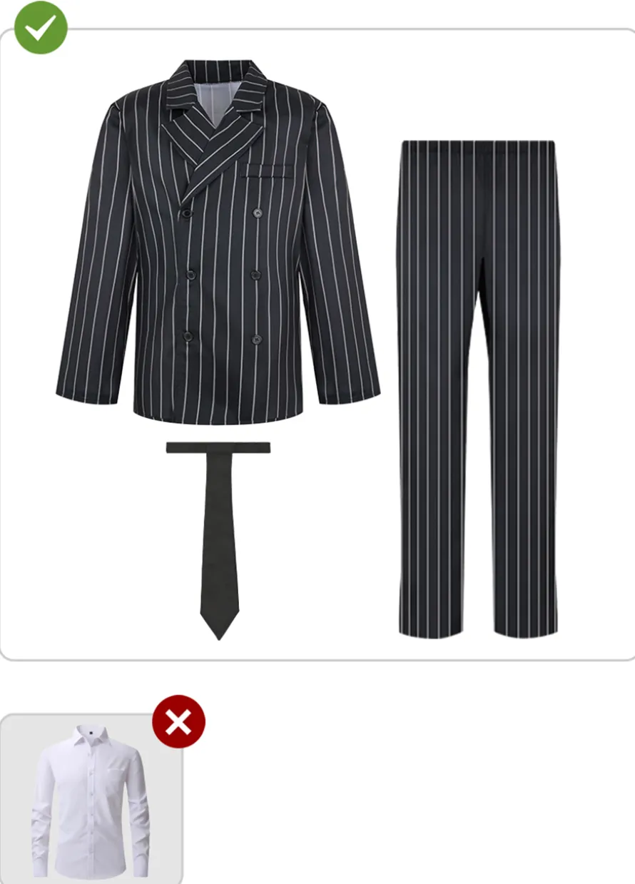 Strój GOMEZ ADDAMS przebranie halloweenowe - L