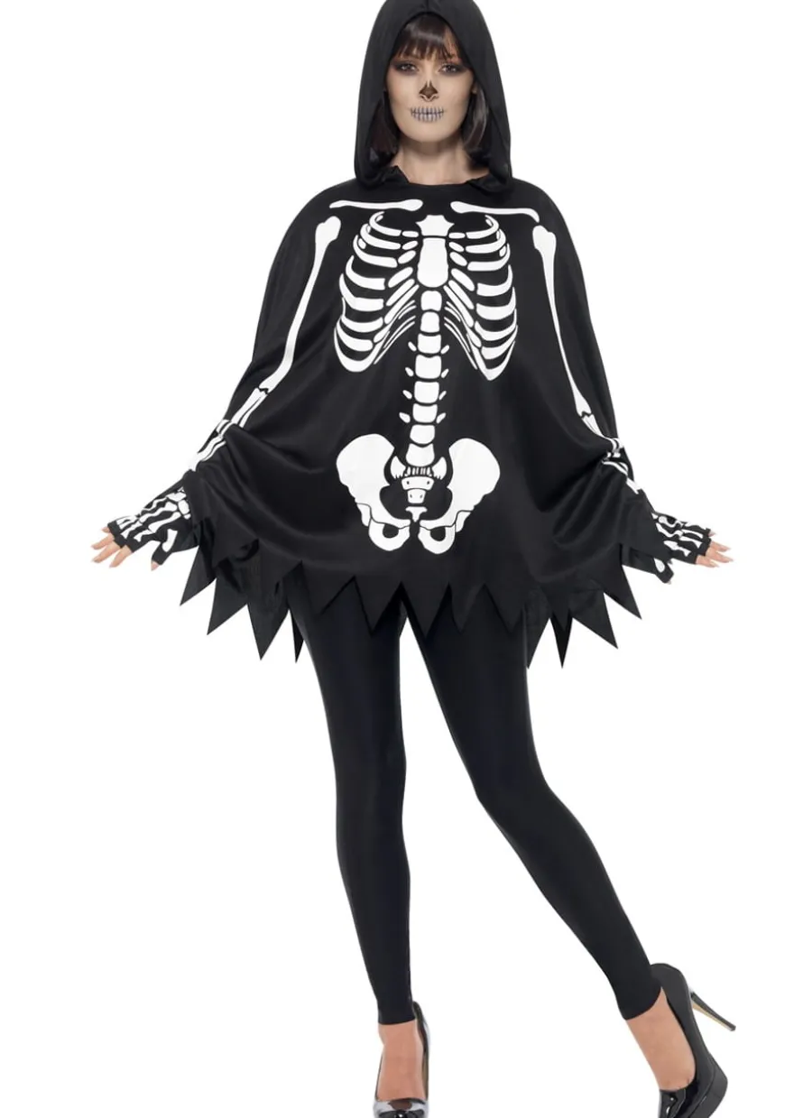 Strój halloweenowy KOŚCIOTRUP ponczo i rękawiczki