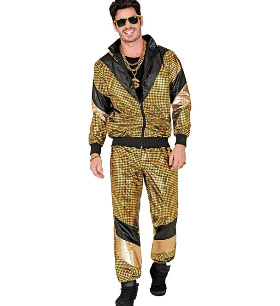 Strój karnawałowy dla pary DISCO złoty dres