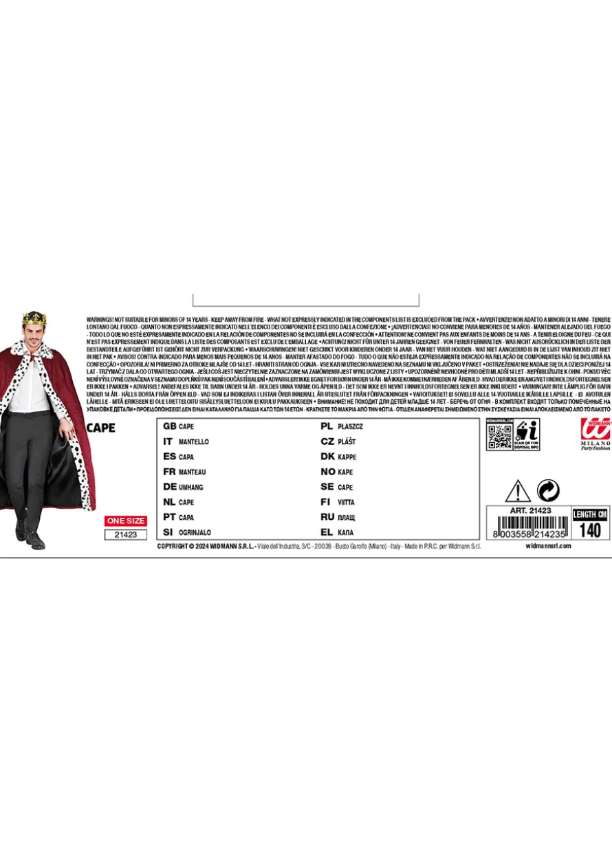 Strój karnawałowy PELERYNA KRÓLA