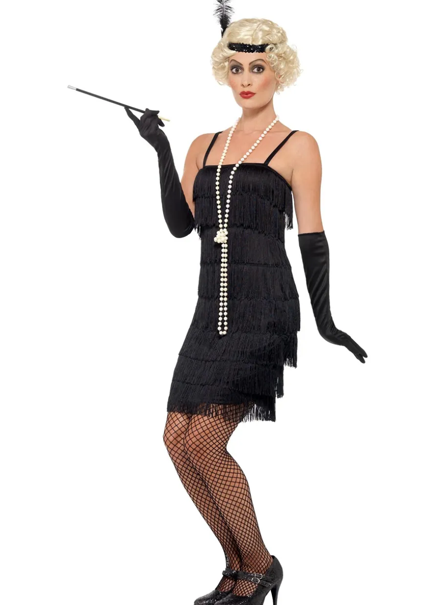 Strój lata 20 FLAPPER sukienka z frędzlami - XXL