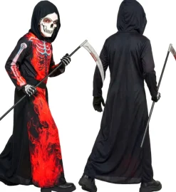 Strój na Halloween PŁONĄCA KOSTUCHA