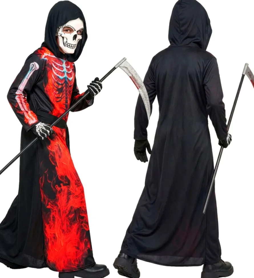 Strój na Halloween PŁONĄCA KOSTUCHA