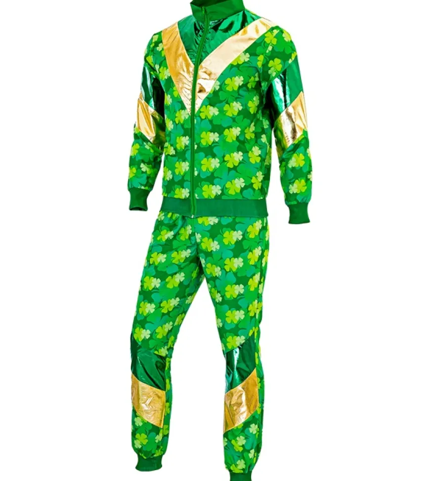 Strój na św. Patryka - zielony dres lata 80.