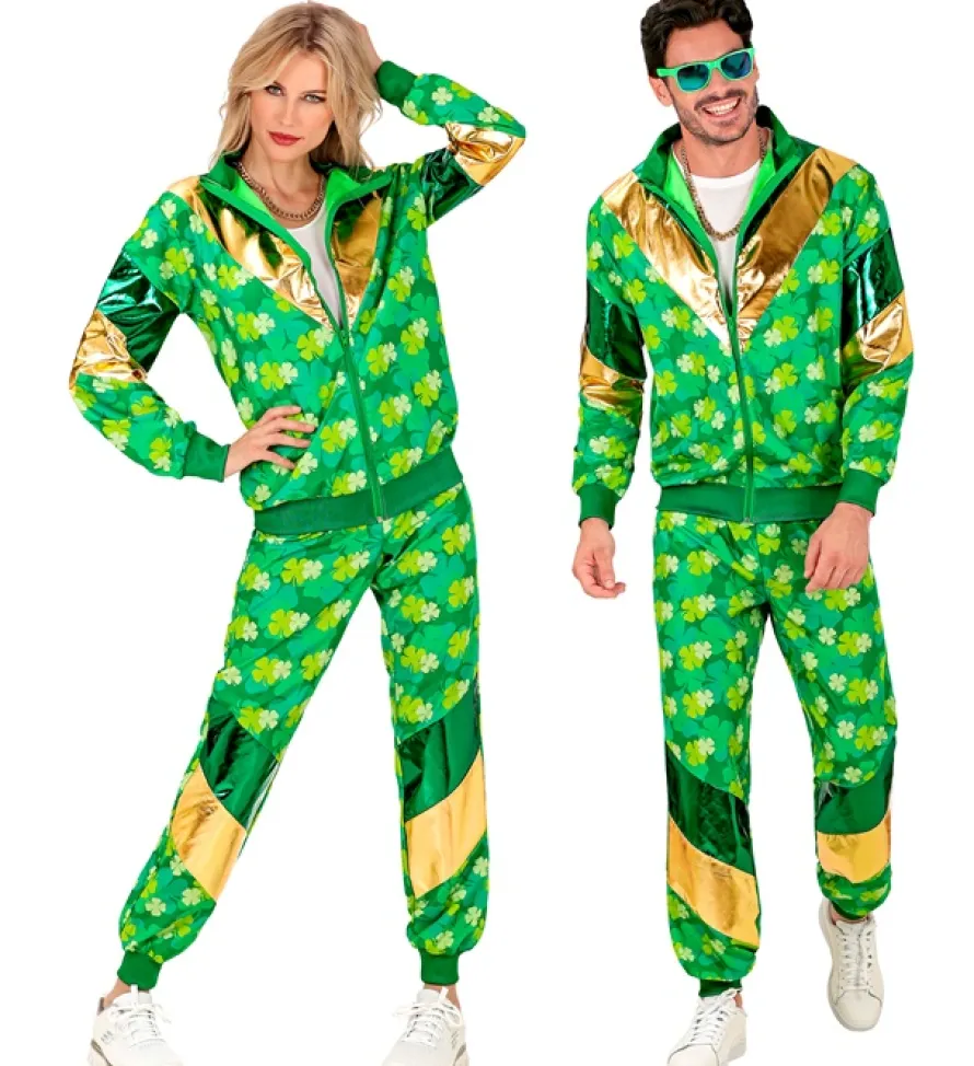 Strój na św. Patryka - zielony dres lata 80.