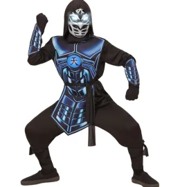 Strój ninja CYBER NINJA ze świecącą maską