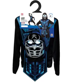 Strój ninja CYBER NINJA ze świecącą maską