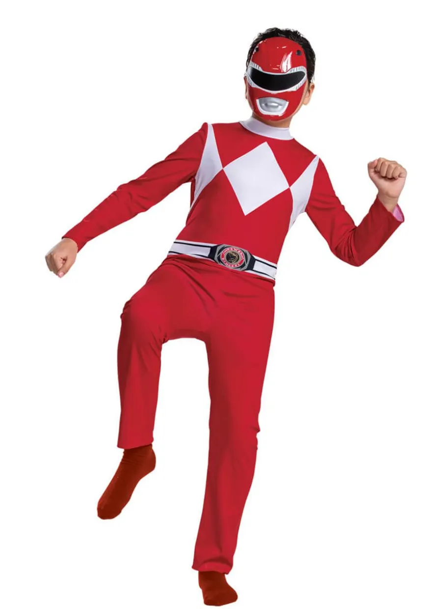 Strój power rangers dla dzieci RED RANGER 4-6 lat