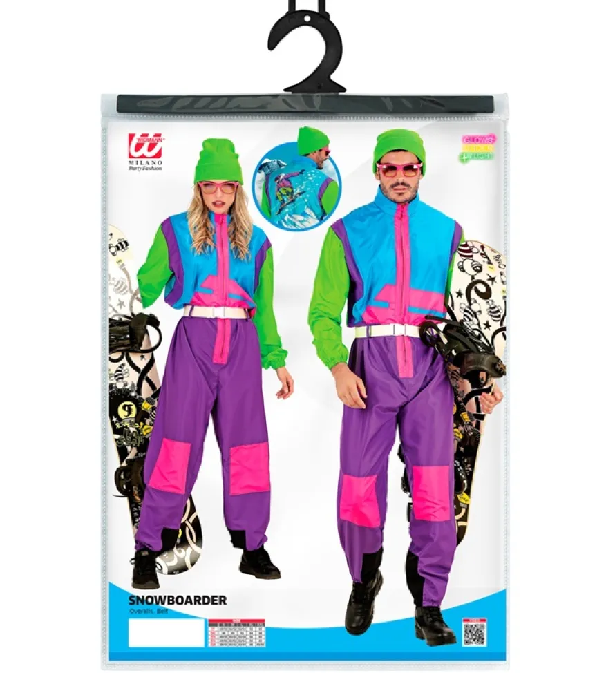 Strój snowboardzisty NEON kombinezon lata 80