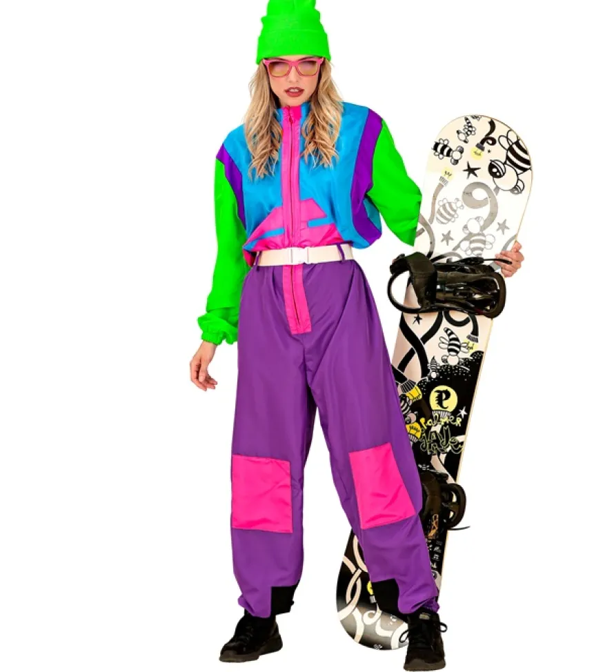 Strój snowboardzisty NEON kombinezon lata 80