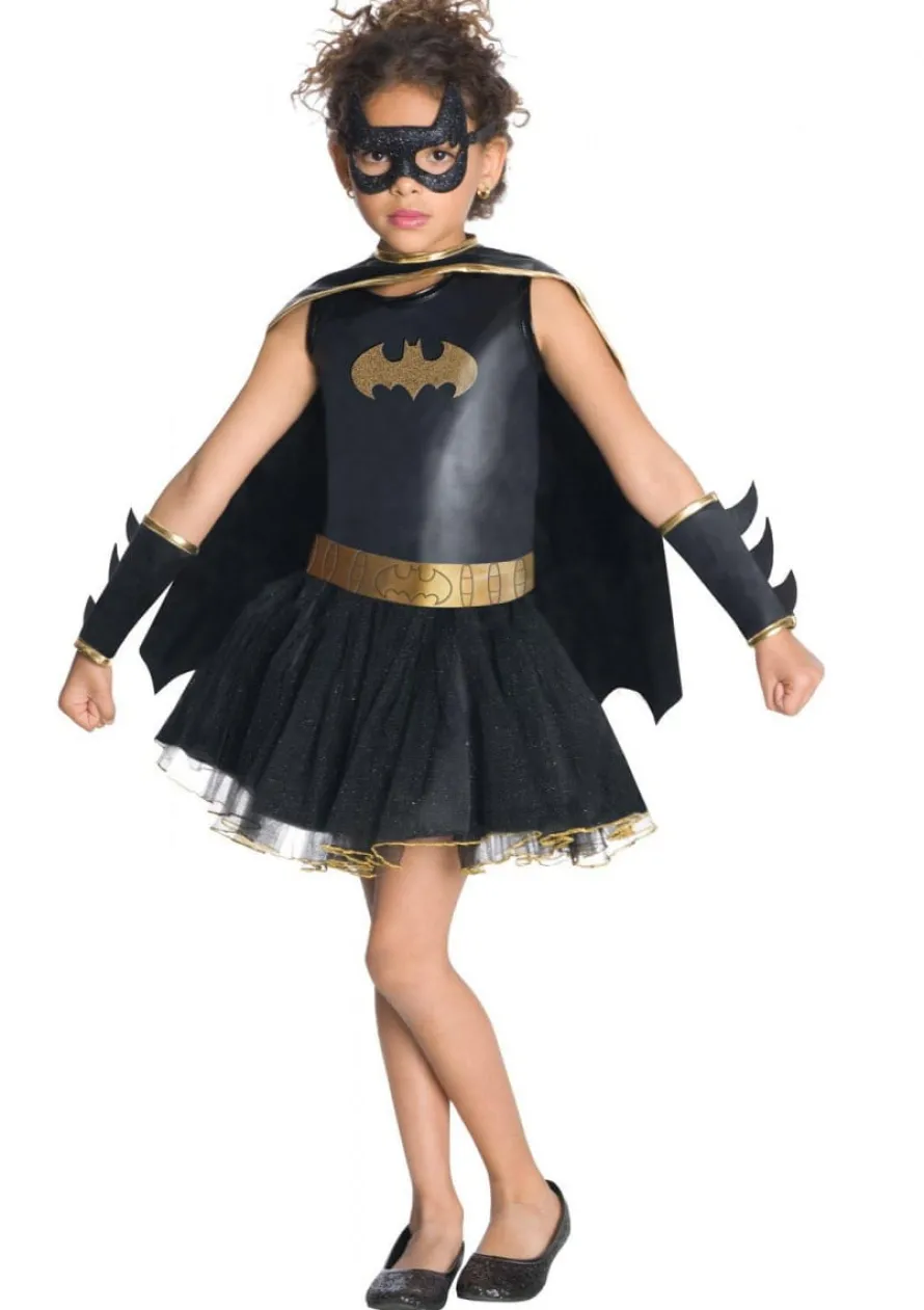 Strój superbohatera dla dziewczynki BATMAN czarny