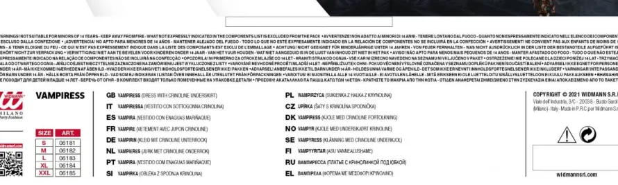 Strój wampirzycy BAROK przebranie wampirzyca