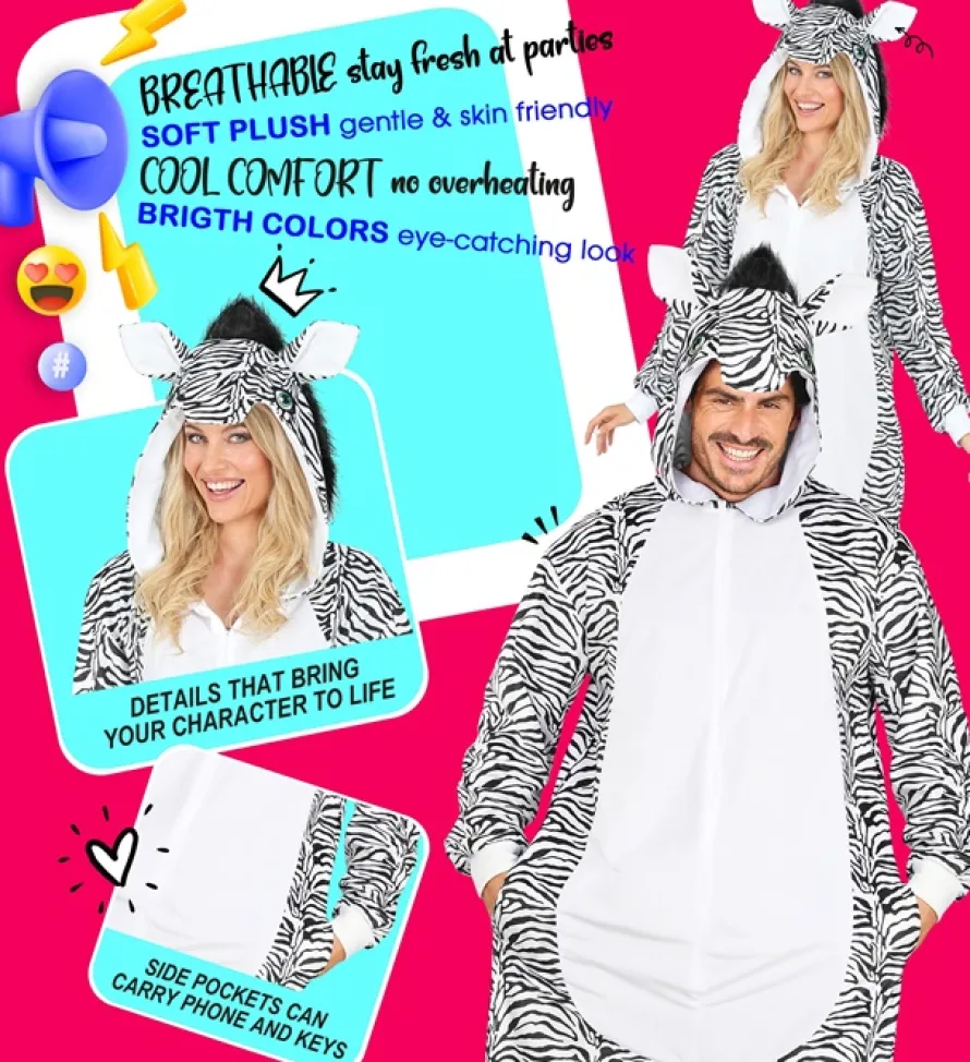 Strój ZEBRA pluszowy kombinezon