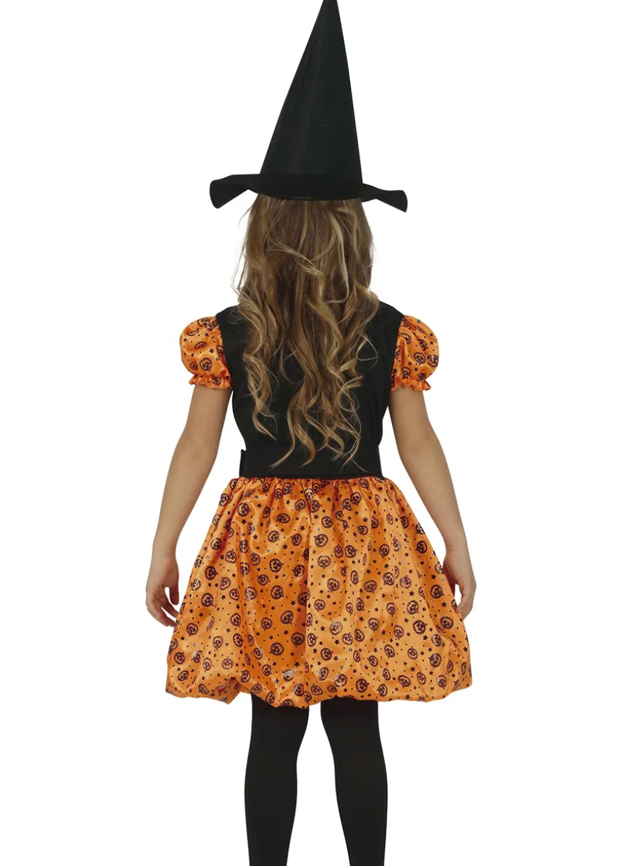 Sukienka na Halloween dla dziewczynki DYNIOWA CZAROWNICA