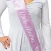 Szarfa na baby shower BĘDĘ MAMĄ różowa