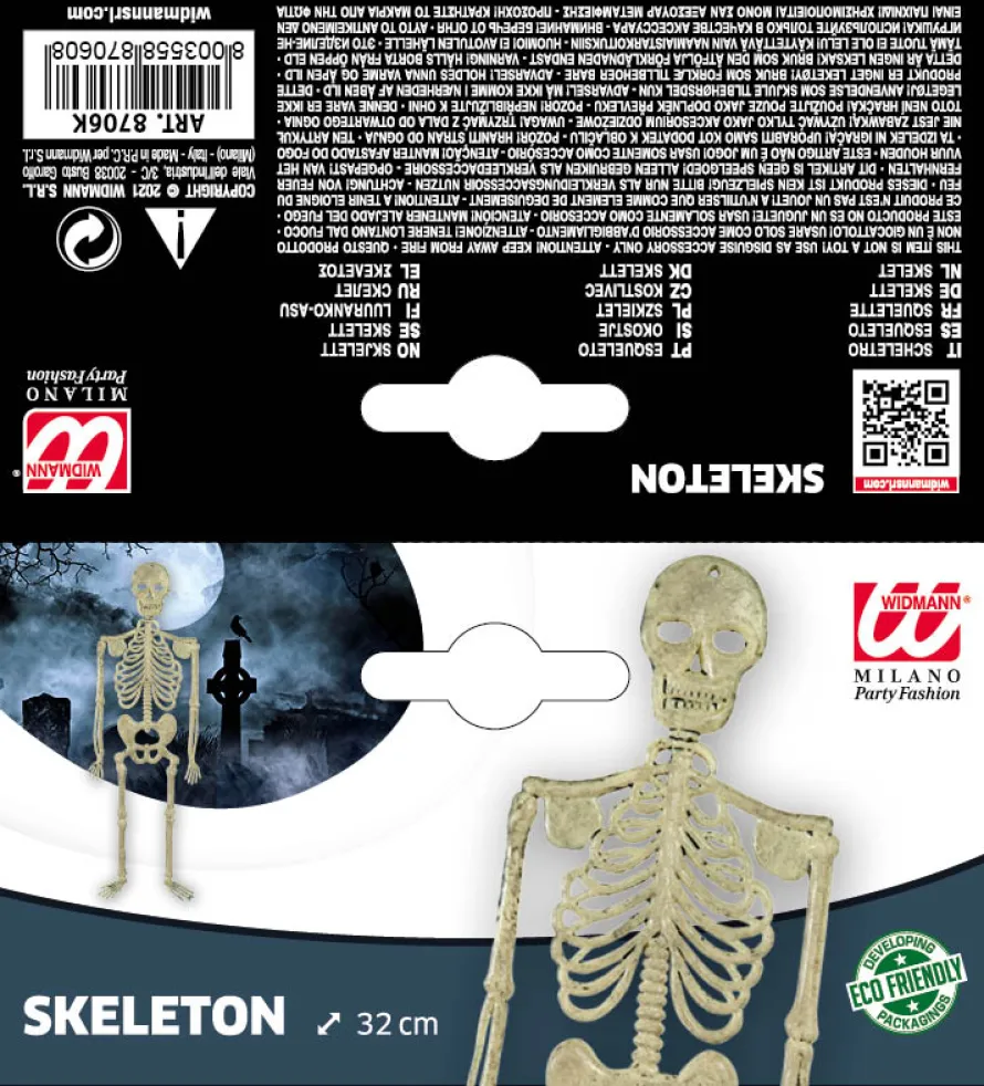 SZKIELET dekoracja sali na Halloween 30 cm