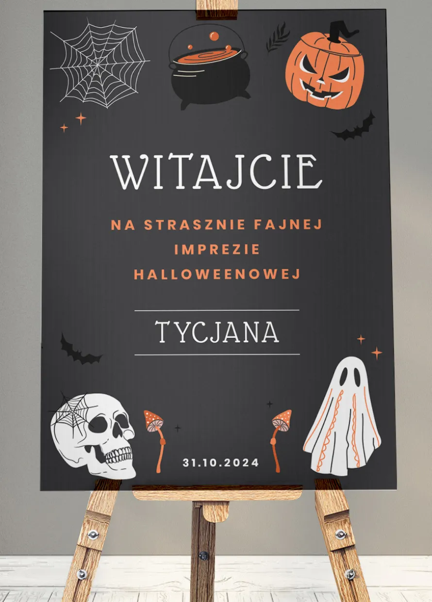 Tablica powitalna DEKORACJA NA IMPREZĘ HALLOWEENOWĄ