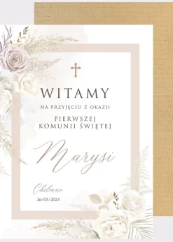 Tablica powitalna dla gości NA KOMUNIĘ