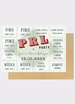 Tablica powitalna gości PRL PARTY