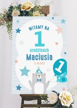 Tablica powitalna na roczek MAŁY MIŚ