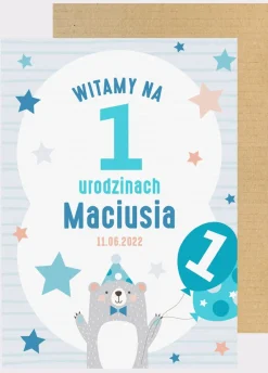 Tablica powitalna na roczek MAŁY MIŚ