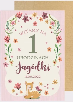 Tablica powitalna na roczek MAŁA SARENKA