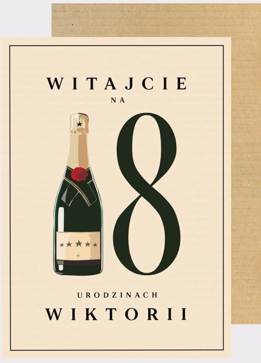 Tablica powitalna na 18 urodziny SZAMPAN