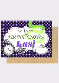Tablica powitalna W STYLU ALICJI Z KRAINY CZARÓW