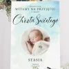 Tablica powitalna ze zdjęciem CHRZEST chłopca