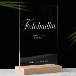 Tabliczka informacyjna FOTOBUDKA na wesele