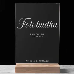 Tabliczka informacyjna FOTOBUDKA na wesele