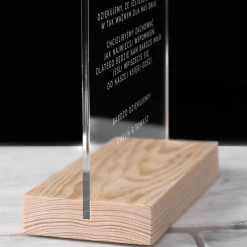 Tabliczka informacyjna KSIĘGA GOŚCI statuetka plexi