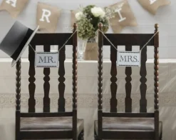 Tabliczki drewniane MR & MRS VINTAGE AFFAIR