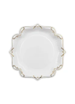 Talerzyki jednorazowe eleganckie Z ORNAMENTEM 26cm (6szt.)