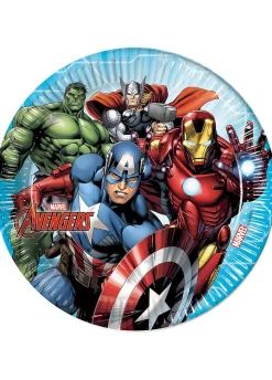 Talerzyki jednorazowe z superbohaterami AVENGERS 23cm (8szt.)