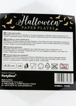 Talerzyki na Halloween CUKIEREK ALBO PSIKUS 20cm (6szt.)
