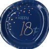 Talerzyki na 18 urodziny ELEGANT BLUE 23cm (8szt.)