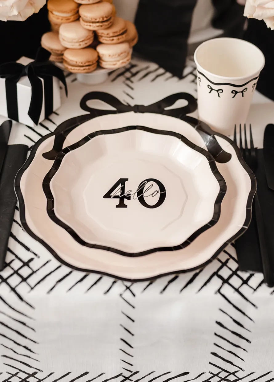 Talerzyki na 40 urodziny HELLO 40 (6szt.)