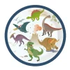 Talerzyki papierowe dla dzieci SZCZĘŚLIWY DINOZAUR 18cm (8szt.)