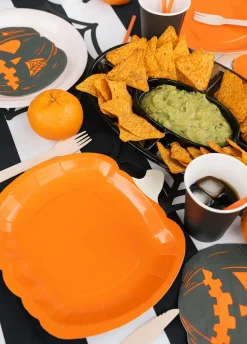 Talerzyki papierowe DYNIA talerzyki halloweenowe