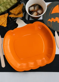 Talerzyki papierowe DYNIA talerzyki halloweenowe