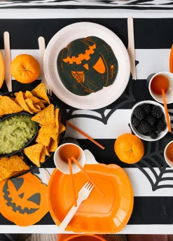 Talerzyki papierowe DYNIA talerzyki halloweenowe