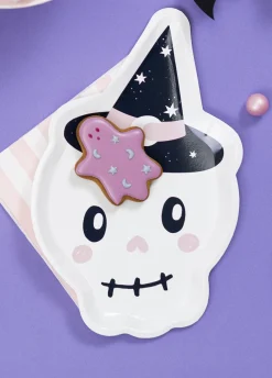 Talerzyki papierowe halloween CZASZKA 6 szt.