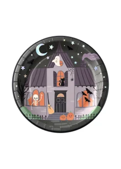 Talerzyki papierowe HALLOWEEN SPOOKY FRIENDS 18 cm (6 szt.)