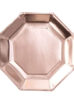 Talerzyki papierowe rose gold PICK & MIX różowe złoto (8szt.)