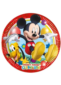 Talerzyki papierowe ZABAWA Z MYSZKĄ MICKEY 20cm (8szt.)