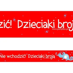 Taśma ostrzegawcza na urodziny dzieci DZIECIAKI BROJĄ dekoracja