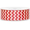 Tasiemka rypsowa CHEVRON jasnoczerwona 25mm/10m