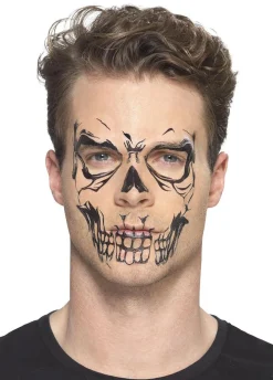 Tatuaże na twarz Halloween CZASZKA