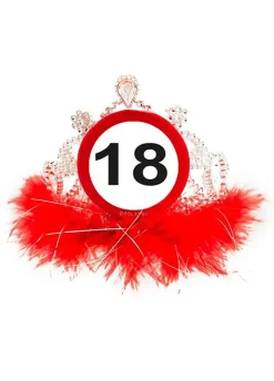 Tiara ZNAK 18 akcesoria urodzinowe korona na 18 urodziny